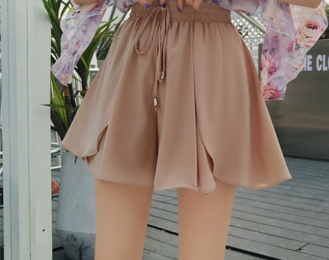 ?阔腿短裤女2018春夏新款韩版高腰显瘦蝴...