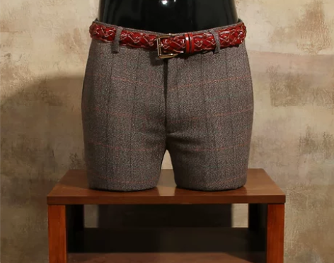 Crowben 英伦绅士修身西裤大格子小脚...