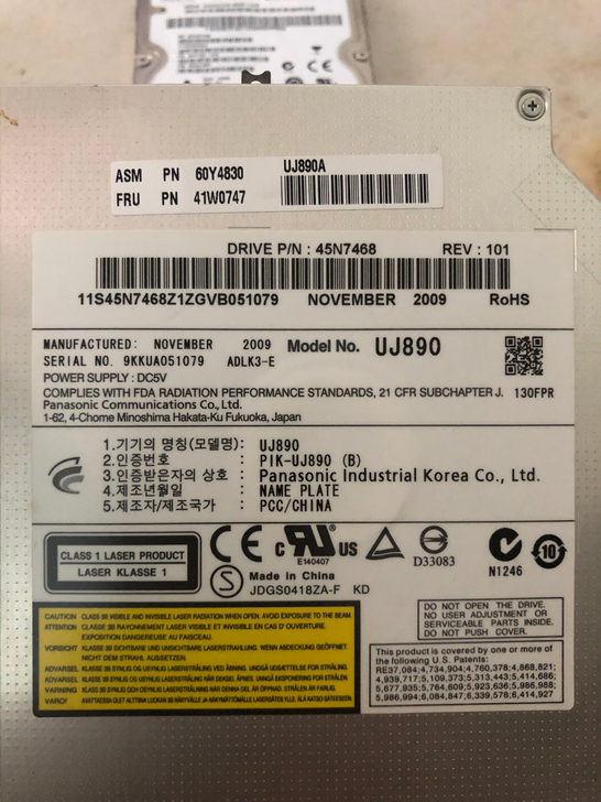 惠普笔记本电脑 拆下的光驱 功能完好 细节...