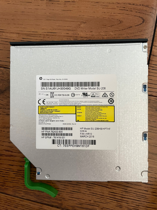 惠普台式机光驱，SU-208，DVD写入