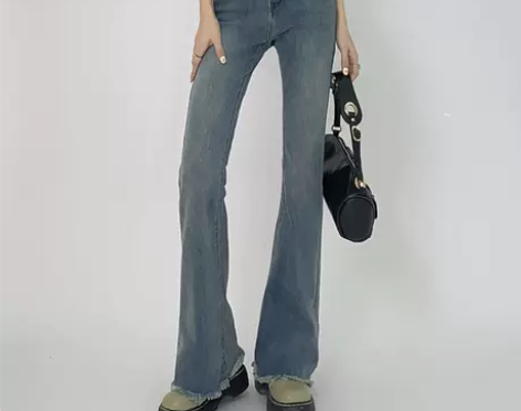 【狂暑季价】弄格复古高腰显瘦牛仔裤女202...