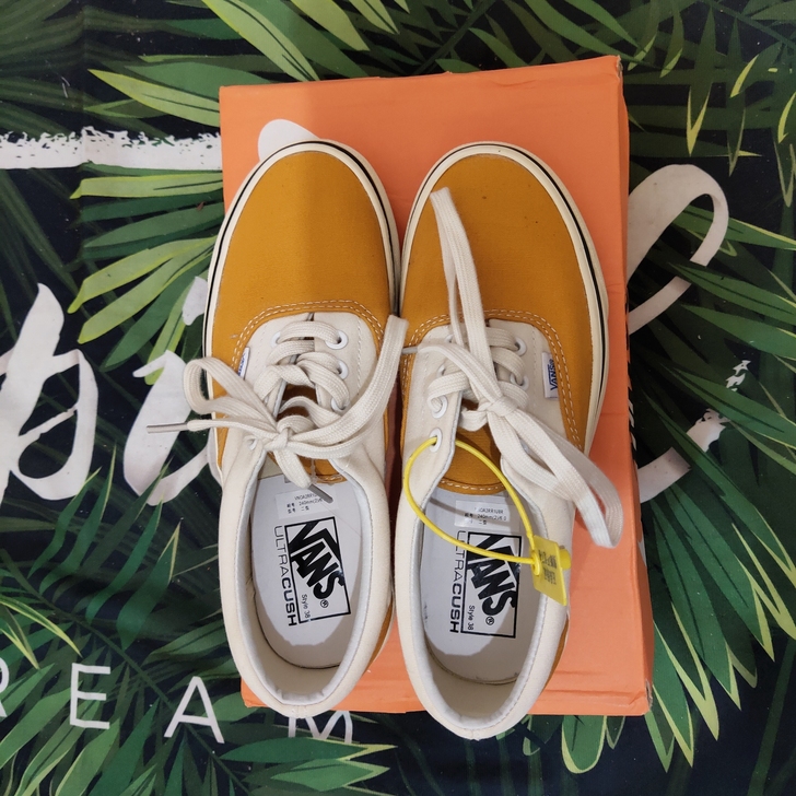 vans  安纳海姆  黄白全新38码