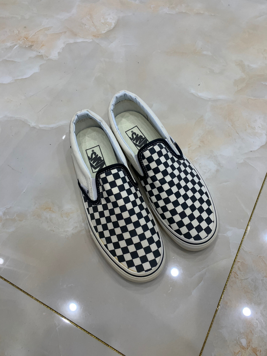 Vans 低帮棋盘格帆布鞋 vans黑白棋...