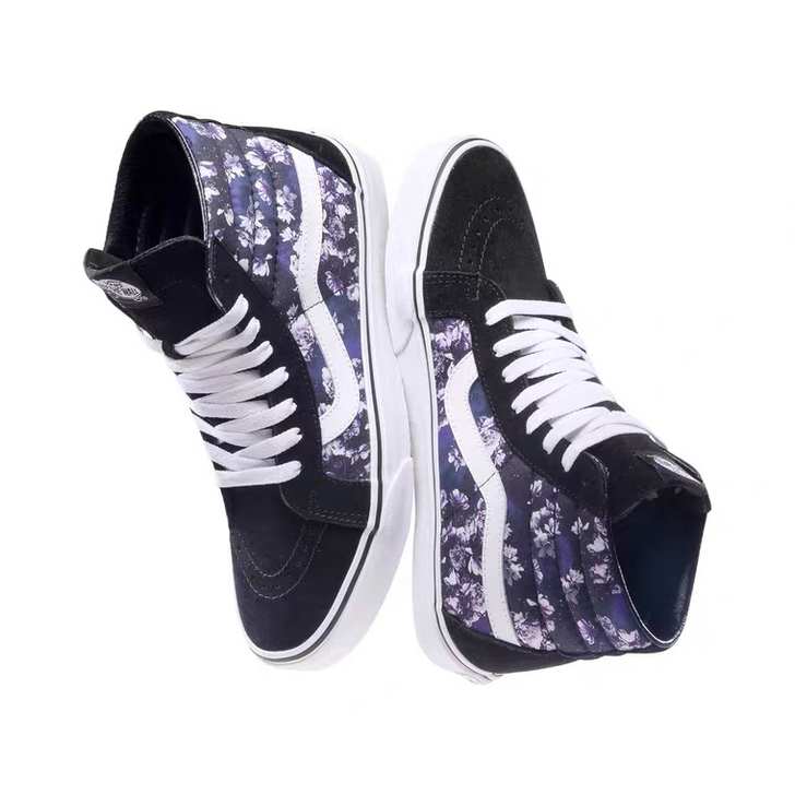 万斯女鞋帆布鞋VANS Sk8-Hi紫色男...