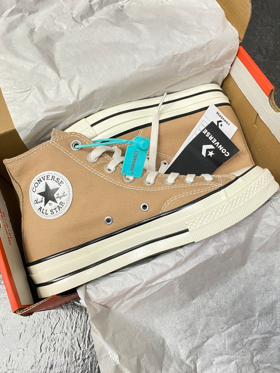 1970s匡威奶茶色卡其灰高帮 全新