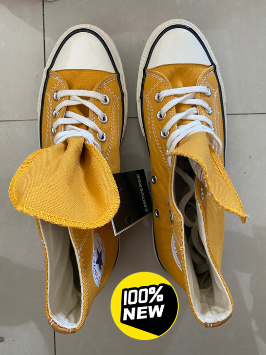 匡威1970s经典黄色高帮板鞋 图片都是实...