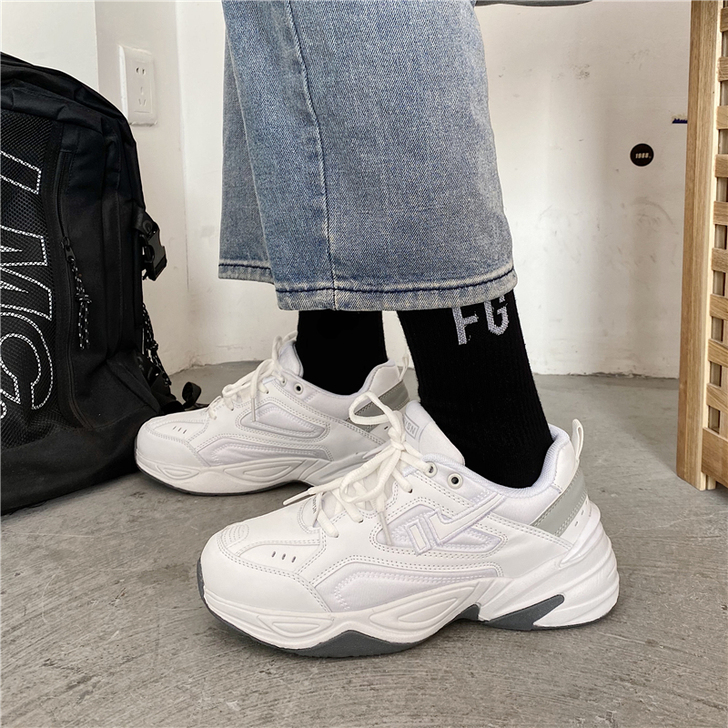 2021港风运动鞋男复古百搭灰色ins超火...