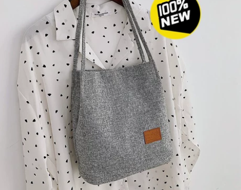 特价处理！全新未拆封，棉麻帆布单肩手提包一...