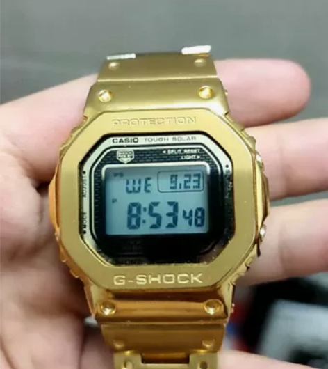 卡西欧小金块gb8500 小方块金表带 很...