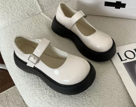 2022年新款英伦风小皮鞋女法式少女学院风...
