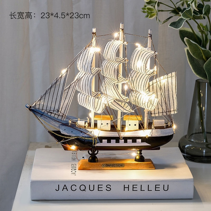 清仓处理!一帆风顺帆船模型摆件客厅房间酒柜...