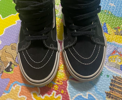 Vans范斯 经典款高帮滑板鞋 36码 图...