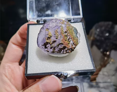 瑶岗仙萤石 紫色阶梯状 带彩虹硫铁 腾地 ...