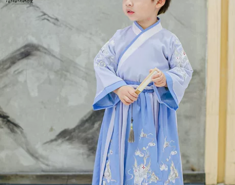 汉服男童春装宝宝云泽晋制国风两件套装小男孩...