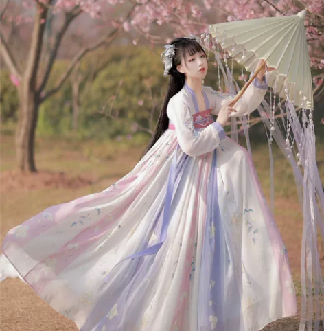 （急出!!!）唐制汉服一套 【茗月萱】齐胸...