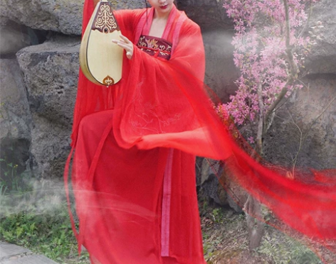 都城南庄大袖衫新款汉服红色白色大袖女款日常...