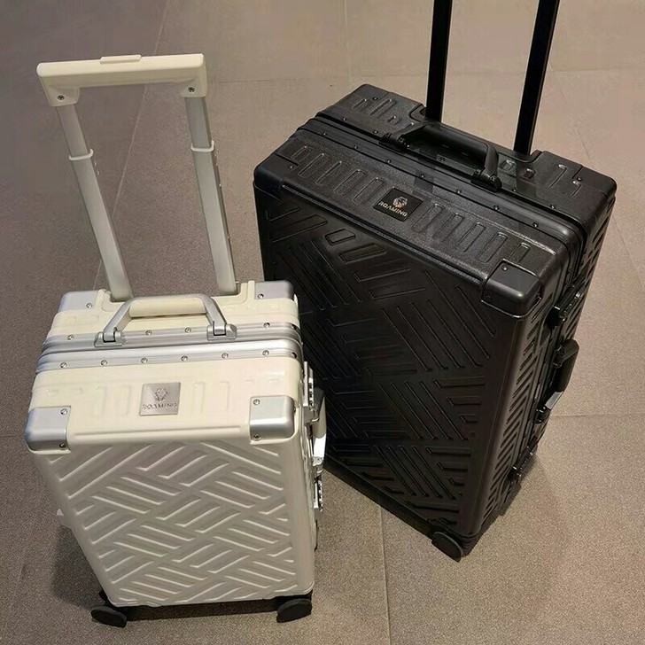 出口曰本漫游行李箱20寸高级铝框万向轮拉杆...