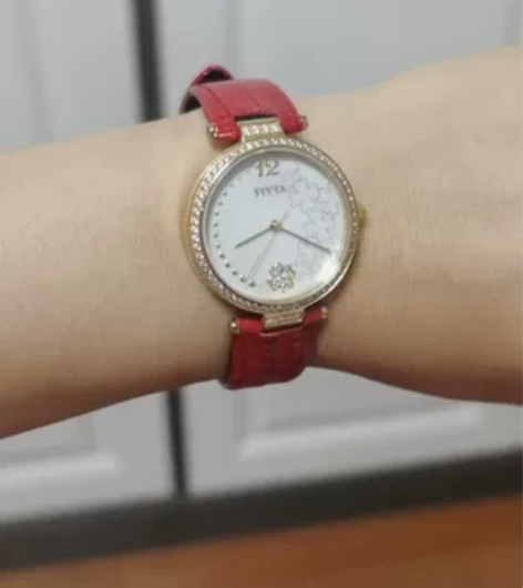 飞亚达品牌女表，高大上的款式，白色表盘红色...
