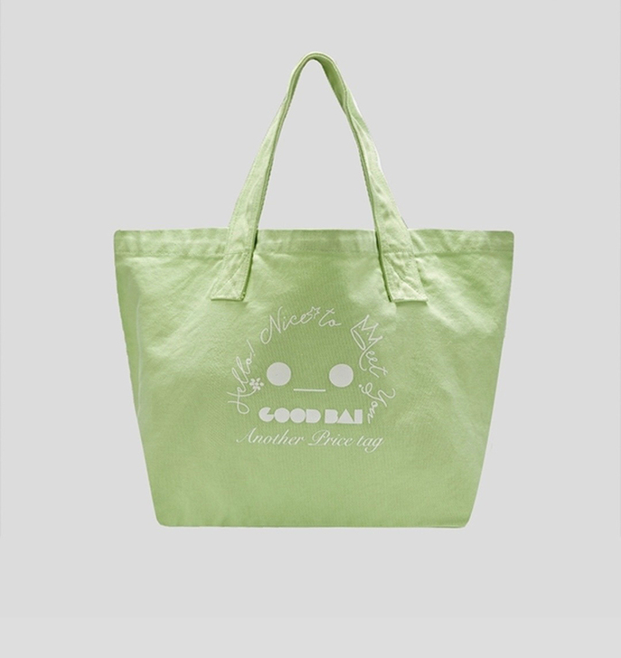 出白敬亭同款印花帆布托特包