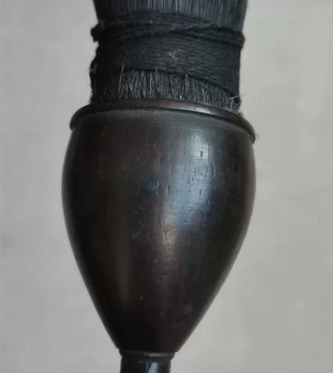 清代大地主家收获紫檀毛笔一个,喜欢书法的朋...