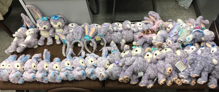 星黛露娃娃公仔毛绒玩具束口袋背包帽子发箍手...