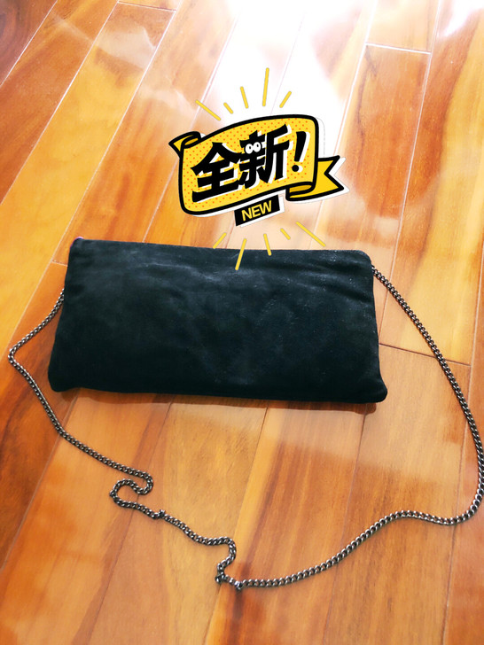链条单肩包，可换宽背带，也可全拆掉当手包用...