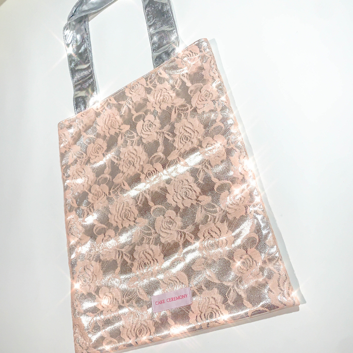 CAKE CEREMONY原创复古浅粉色蕾...