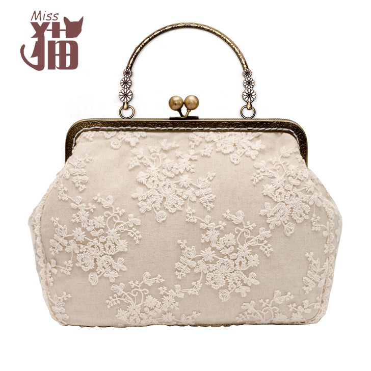 猫小姐2015新款原创复古森林系蕾丝淑女宝...