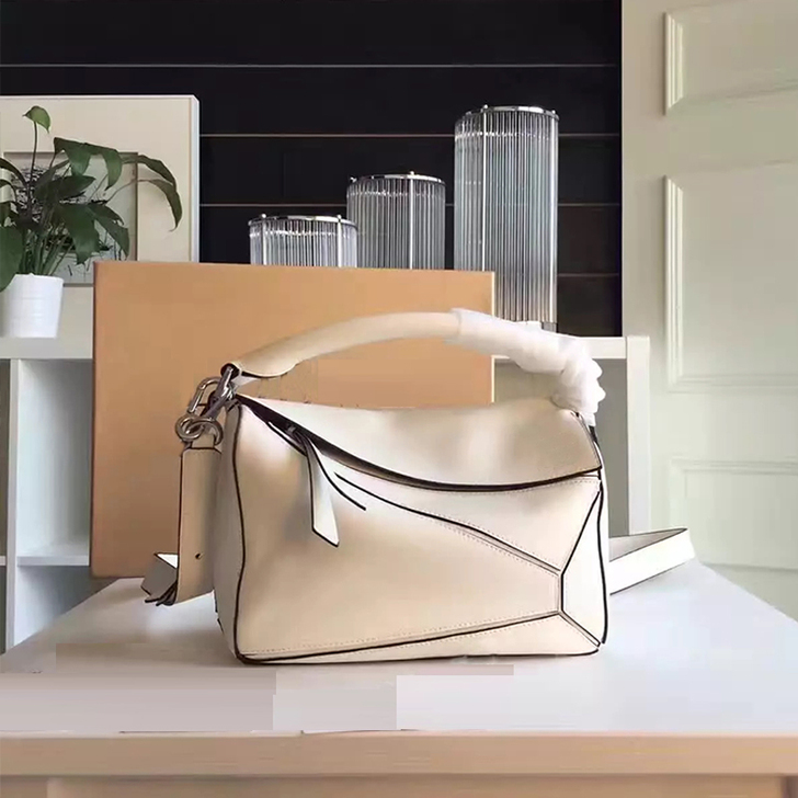 欢乐颂几何包PUZZLE拼接包真皮女包拼色...