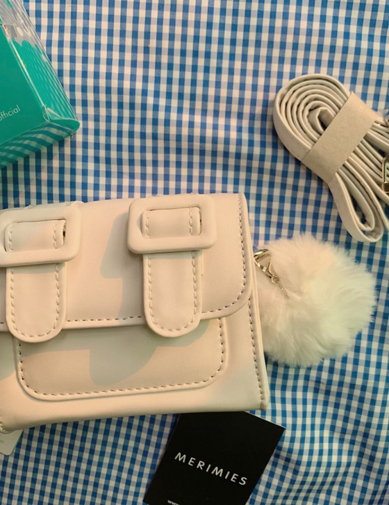 merimies泰国剑桥包奶白mini号全...