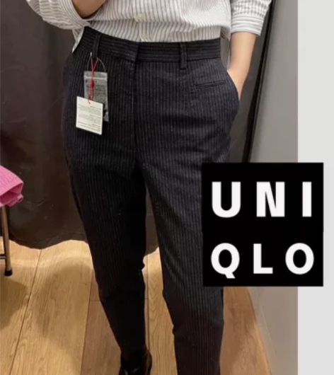 99.99%新，优衣库设计师高级感条纹女西...