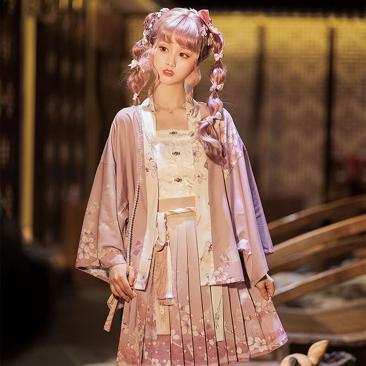 【只出不换】池夏春:樱洛 对襟直袖短衫短褶...