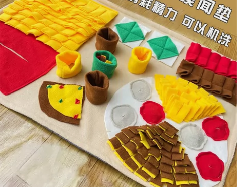 宠物狗狗嗅闻垫训练毯消耗精力闻嗅解压慢食益...