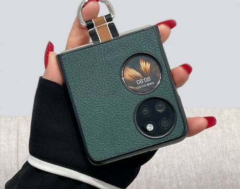 简约适用于华为p50pocket手机壳指环...