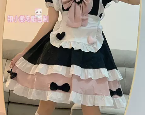 和小熊冬眠原创夏季可爱甜系女仆装日系二次元...