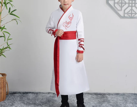 汉服男童古装中国风女孩三字经演出服装襦裙儿...
