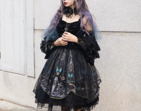 樱洛芙Lolita裙原创 冥蝶乐章OP 暗...