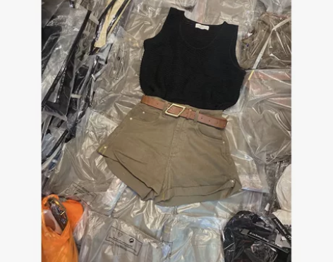 欧洲站工装牛仔短裤2022夏季新款修身显瘦...