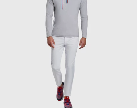 2022年春季新款男士长袖运动上衣  浅灰...