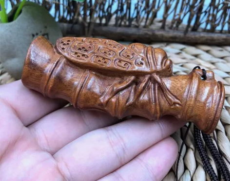 老挝花梨木木雕工艺品 竹节蝉 全新 竹节蝉...