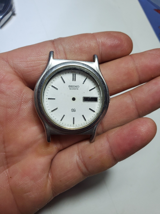 二手精工SQ石英手表表壳配件，表盘在装7N...