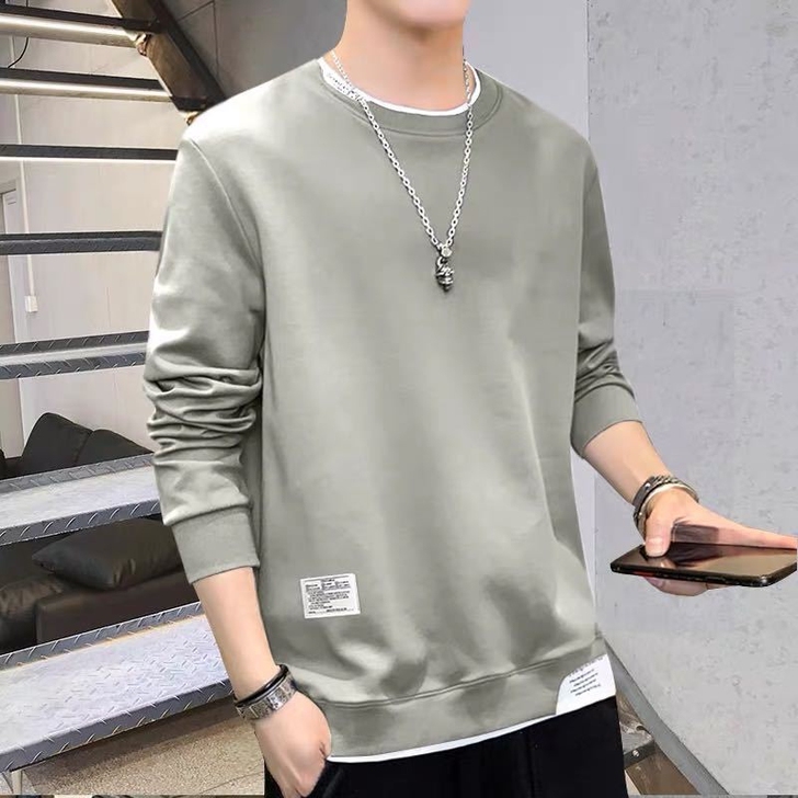 好品质秋冬季圆领卫衣男士T恤长袖潮流潮牌宽...