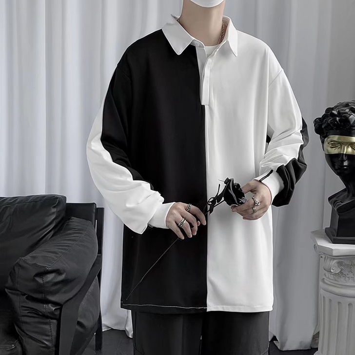 Polo领卫衣男春秋季韩版潮流ins潮牌港...