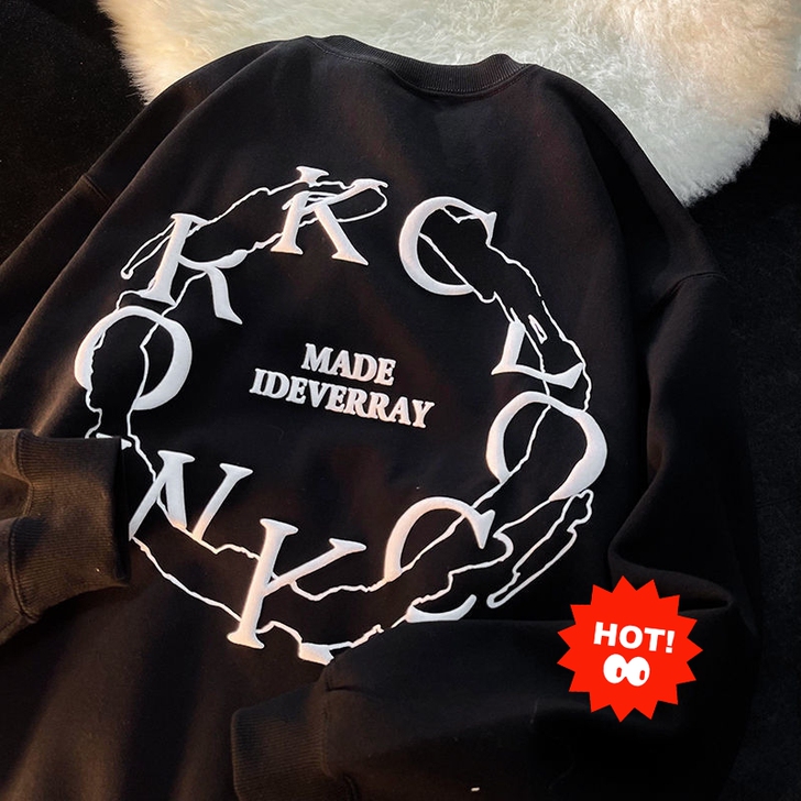 （包邮）圆领卫衣男ins韩版宽松休闲外套男潮