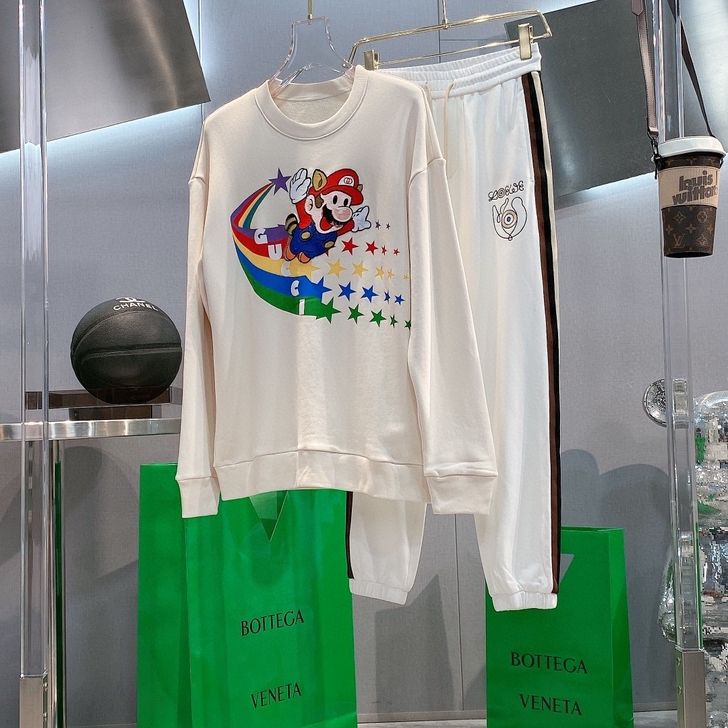 秋季潮牌情侣款圆领卫衣男女同款百搭