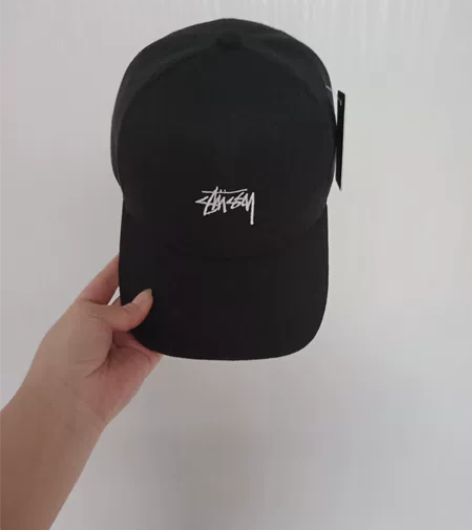 斯图西帽子stussy黑色硬顶帽子男女通用...