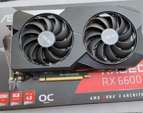 带2年厂保50片华硕6600xt o8g双...