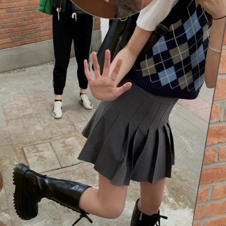学院百褶裙