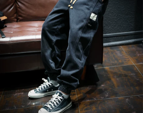 裤子宽松冬季束脚牛仔裤男加绒潮牌大码秋冬加...