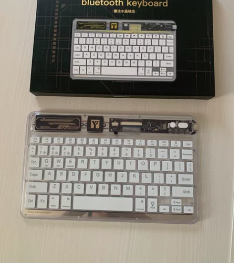 益博思透明无线ipad蓝牙键盘多系统设备切...